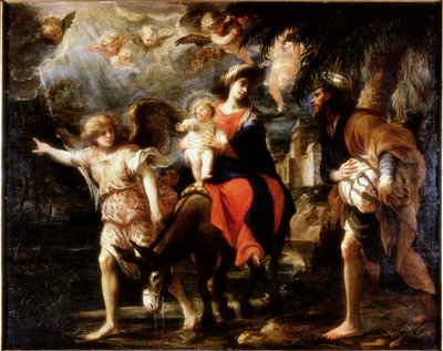 The Flight into Egypt by Gregorio De Ferrari